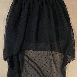 Pinky Black Sheer Layered Skirt